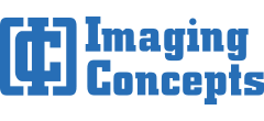 Logo of "Imaging Concepts" in blue text with an abstract blue graphic.